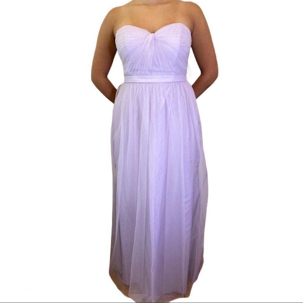 David’s Bridal strapless Chiffon bridesmaids dress